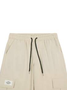 Manfinity Roughcore Men's Casual Jogger Pants With Multiple Pockets, Versatile Work Trousers, Jogger Cargo Pants Streetwear, Fall - Beige - View 5