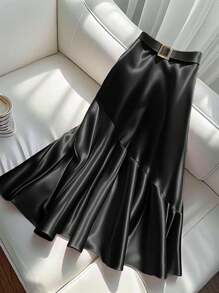 GlowEve Women's Elegant Luxury Embellished Waistband Skirt Fall Cloth For Women