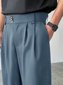 Manfinity Hypemode Pantalones casuales de corte holgado para hombres, apropiados para el verano