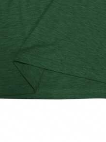 SHEIN LUNE Maglietta estiva casual da donna con scollo a V e maniche a pipistrello