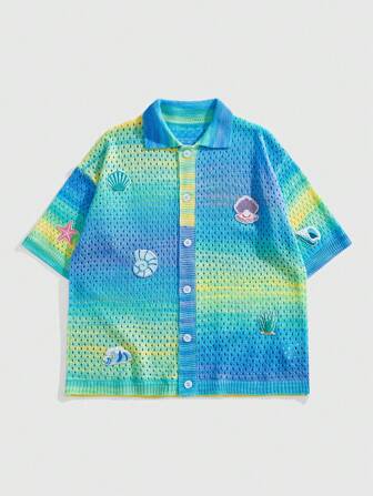 Street Life Chemise maille ample pour hommes, hauts à manches courtes en maille