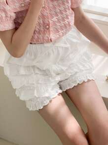 DAZY Tween Girl Fall Shorts, Back To School Clothes - White - View 7