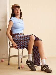 CUCCOO EASI 2024 新款春季女款复古百搭休闲运动鞋，平底白鞋 - 棕色 - 查看 5