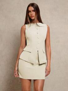 Glamine Women Two Pieces Outfits For Daily Wear - Apricot - View 8