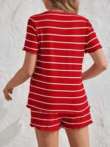 SHEIN Maternity Two Pieces Suits - Red - View 2