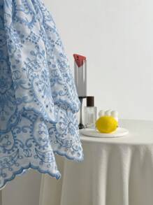 Sweetra Women's Drawstring Blue Beach Resort Casual Dress, Spring/Summer