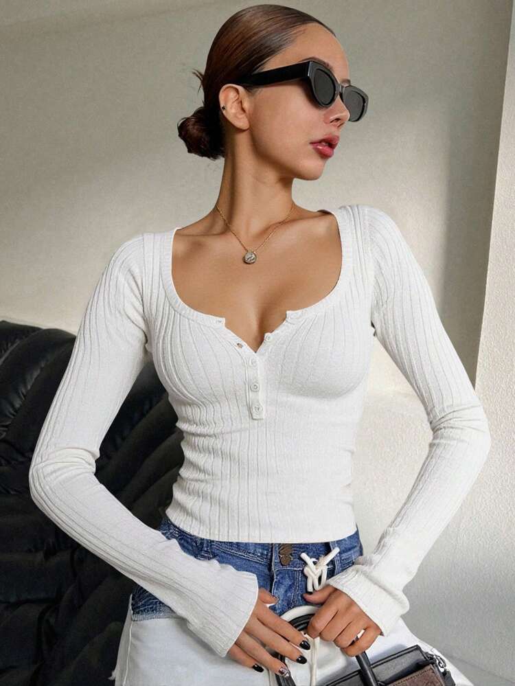 Women's Casual Long Sleeve Half-Zip Pullover T-Shirt, Suitable For Sports, Outdoor, Spring