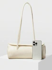 MOTF PREMIUM 压纹通勤单肩包 - 米色 - 查看 4