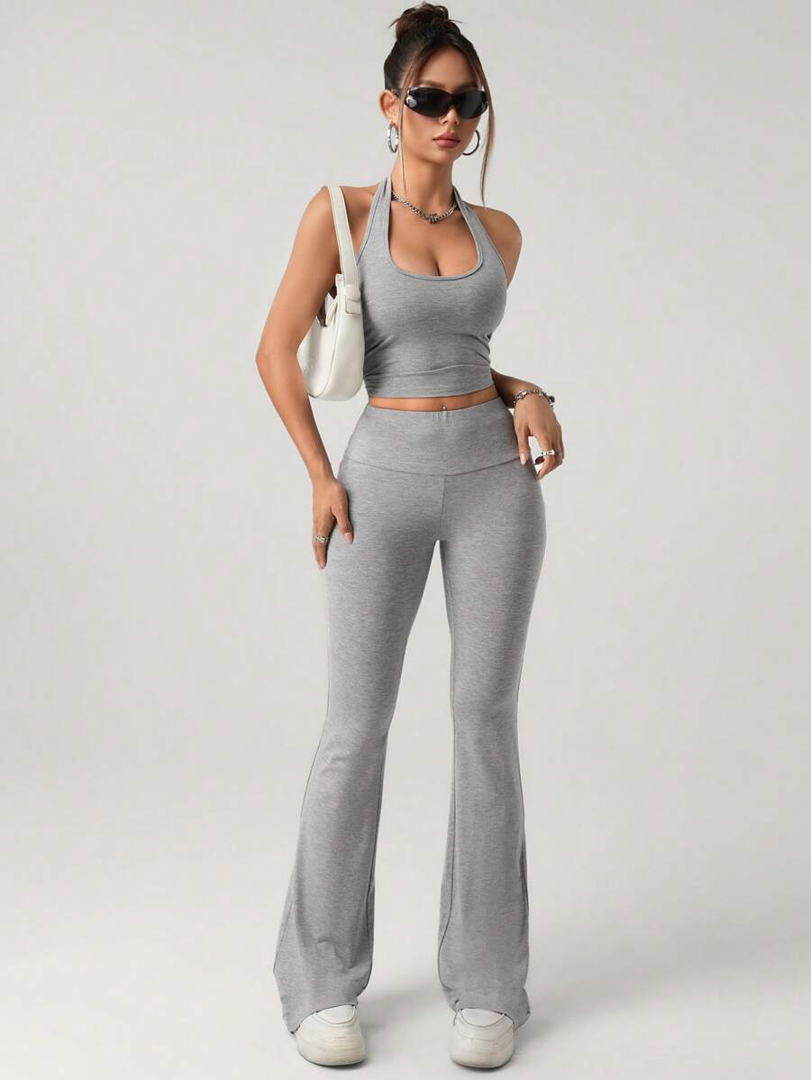 SHEIN ICON 女士日常两件套服装 - 灰色 - 查看 1