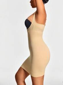 SHEIN Shape Seamless Open-Bust Shapewear Slip Dress Body Shaper Bust& Butt Lifter-Tummy Waist Thigh Control