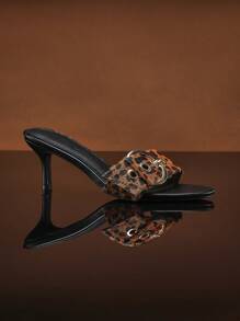 SHUZIA 女士豹纹系带中跟凉鞋 - 彩色 - 查看 2