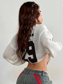 Coolane Women's & Men's Couple Same Style Knit Striped & Number Printed Oversized Jersey Cover Up Sweater,New Year Eve /Valentine's Day