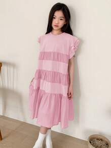 DAZY Vestido casual para niña preadolescente, Colección de otoño, Ropa de regreso a la escuela