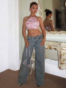 Glamine Áo croptop hở vai đi biển mùa hè cho nữ - Nhiều màu - Xem 3