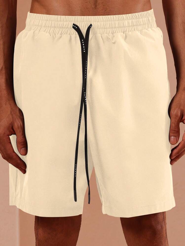 Premium Athletic Beach Shorts With Elastic Drawstring