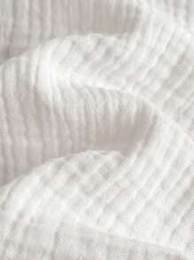 Newborn Baby Boy Casual Cute Summer White Short Sleeve Shirt And Elastic Waist Shorts Set