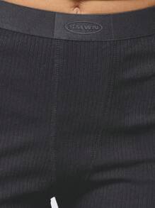 SUMWON WOMEN Pantalones de cintura alta acanalados, pantalones de loungewear de otoño e invierno, ajuste delgado, fondo elástico