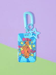 SCOOBY-DOO X SHEIN 蓝色卡通狗印花星星吊坠卡包
