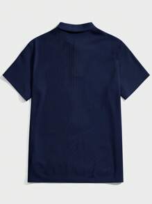 SWAVVY Slim Fit Men's Casual Knit Short Sleeve Polo Shirt, Suitable For Everyday Wear