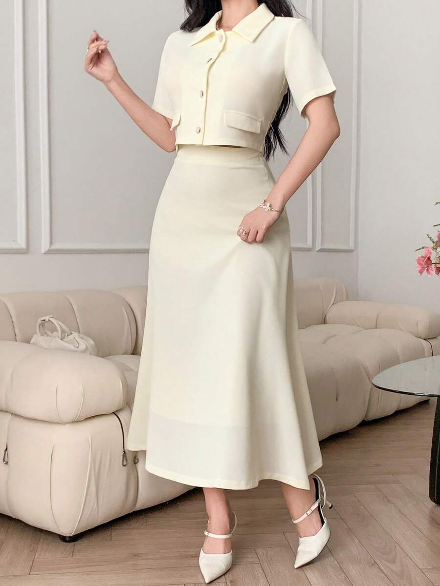 DAZY 女士日常两件套服装 - 米色 - 查看 1