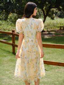 Vintamour Women's Vintage Elegant Floral Dress Spring/Summer Summer Outfits For Women Summer Dresses For Women Prom Dress Graduation Dress Summer Clothes Dresses For Women Summer Wedding Guest Dress Women Sun Dresses For Women Vacation Outfits Women Vacation Outfits Woman Graduation Dresses For Women Dresses For Women Elegant Formal Dresses For Women Easter Dress Women Elegance Yellow Dress Elegant Dresses For Women Birthday Dresses Mother's Day Dress