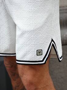 Manfinity Homme Men's Solid Color Fashionable Shorts, Suitable For Summer - Multicolor - View 3