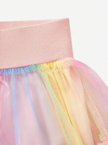 Sparklyn Tween Girl Casual Elegant Cute Tutu Mesh Skirt - Baby Pink - View 5