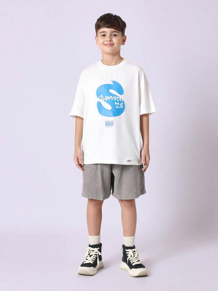Oversized Graphic Logo Barcode T-Shirt