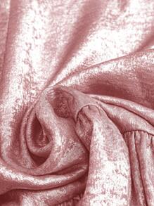 SHEIN Clasi 女式夏季金属线无袖修身露背系带短款 A 字形荷叶边下摆休闲度假迷你连衣裙