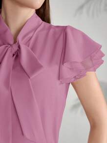 Modelyn Women's Plain Color Shirt, Fashionable For Summer Purple - Pink - View 5