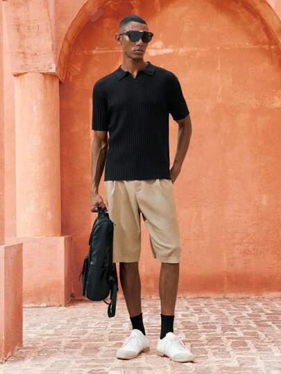 Maija 2025 Summer New Men's Linen Feel Fabric Shorts With Side Pockets, Suitable For Beach, Music Festival, Independence Day, Business, Casual, Wedding Guest, Daily Wear