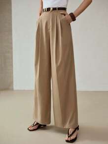 MOTF PREMIUM FOLD PLEATED SUIT PANTS - Khaki - View 3