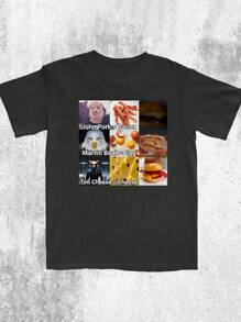 Men's Standard Size Short Sleeve T-Shirt, Fashionable For Summer - Black - View 1