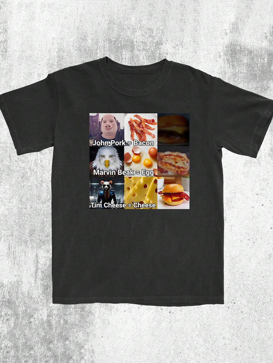 Men's Standard Size Short Sleeve T-Shirt, Fashionable For Summer - Black - View 1