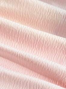 Mädchen rosa süßer einfarbiger Spitzenbesatz, bequeme und lange Nachthemd Nachtwäsche