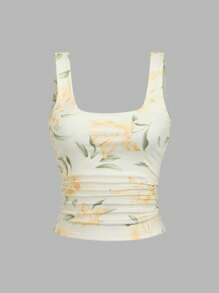 Sweetra Women's Solid Color Spaghetti Strap Tank Top, Fashionable For Summer - Multicolor - View 6