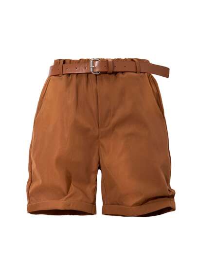 男童时尚休闲织带纯色短裤