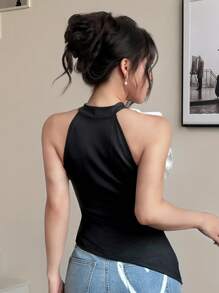 Modelyn Women's Knitted 3D Floral Patchwork Slim Fit Elegant Top, Korean Style