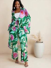 JIAN LASALA Pantaloni lunghi in rete con stampa floreale estiva, pantaloni casual da donna per vacanze, abiti vintage hawaiani, pantaloni ankara, abbigliamento da resort, outfit da rave, pantaloni da festival, abbigliamento da ritorno a casa sexy per donna