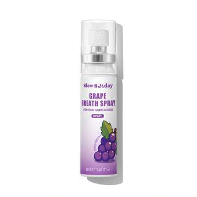 Slow Sunday Grape Breath Spray, Grape, Fruit Flavored Mouth Freshener Spray, Go-To For Instantly Refreshing Your Breath, Good Choice For Wedding, Vacation, Beach, Travel EssentialsEaster Gifts, Suitable For Summer Oral Care