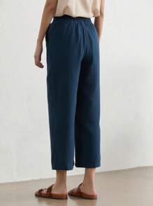 EMERY ROSE Pantaloni lunghi di colore unito alla moda da donna, adatti per l'estate