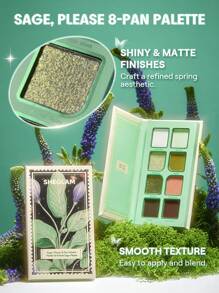 SHEGLAM Sage, Please Palette 8 Couleurs Paillettes Marque Beauté Visage Maquillage CosméTique Pour Femmes Filles Parfait Pour Hiver Printemps IdéAl Pour Y2K ÉLéGant Mode Adapté Pour Anniversaire Cadeau FêTe PrêT Meilleure Couleur - Multicolore - Voir 6