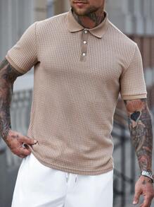 Manfinity Homme Bộ 2 món áo polo dệt kim Waffle mùa hè Manfinity dành cho nam, phù hợp mặc thường ngày, mặc ở nhà và đi làm. Trang phục lý tưởng làm quà tặng cho chồng và bạn trai. Bộ polo đa năng và phổ biến nhất trên INS. Bộ áo polo tay ngắn thường ngày và quần dài trắng có túi dành cho nam, mùa hè. - Nhiều màu - Xem 6
