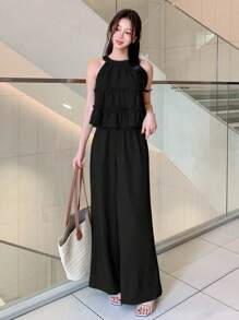 DAZY Women Two Pieces Outfits For Daily Wear - Black - View 3