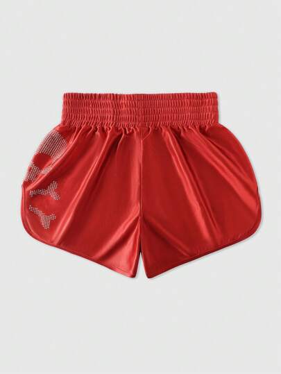 Prep Men's Rhinestone Sparkle Sports Shorts, Suitable For Boxing, Basketball