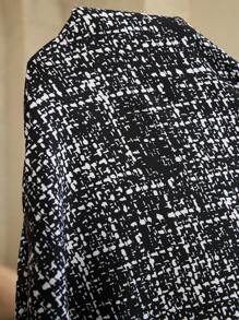 SHEIN LUNE Plus Size Dresses Valentines Love Shoulder Strap Design Old Money Style - Black - View 6