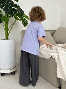 DAZY 2pcs/Set Toddler Boys Fall Outfit - Blue - View 4