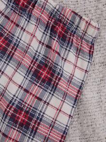 EURMUSE 2pcs Cotton Plus Size Christmas Printed PJ Set - Red - View 6