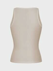 Chiquease Débardeur minimaliste sexy en tricot, top de sport, mettant en valeur la silhouette