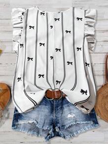 Linhara Plus Size Sleeveless Shirt, Fashion Design Suitable For Summer - White - View 2